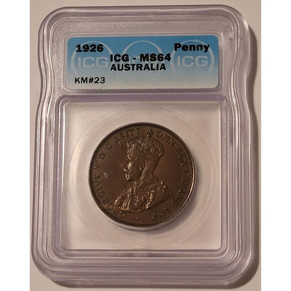 Australia George V 1926 Penny MS64 ICG - Picture 1 of 4
